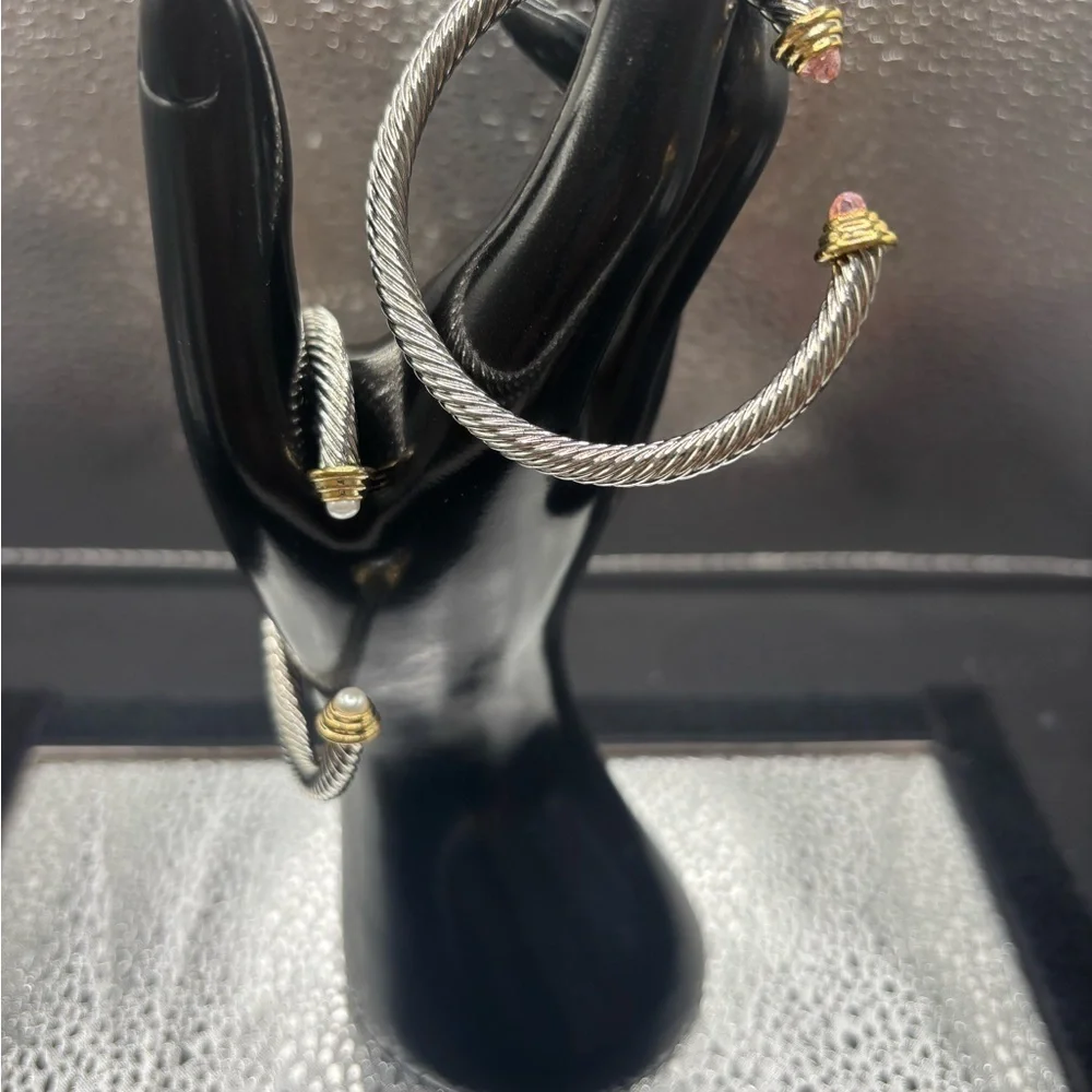 Set of bangles opal and pink stone set 98.00